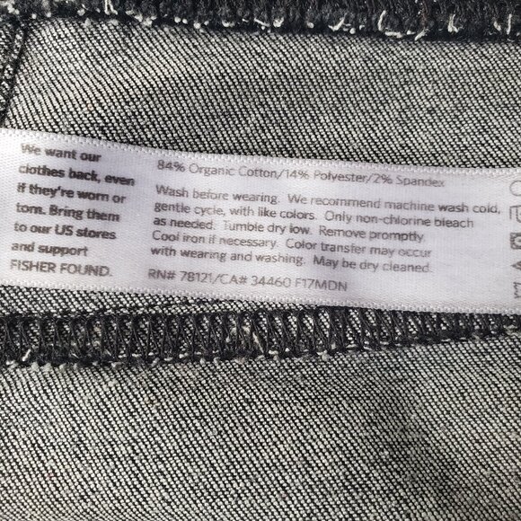 Eileen Fisher Organic Cotton Pull On Stretch Black Jean Leggings - Picture 10 of 10